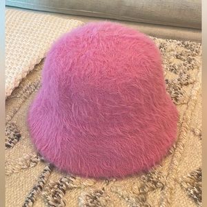 NWOT Pink Fuzzy Bucket Hat